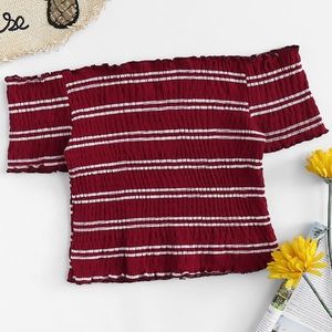 Off the shoulder crop top